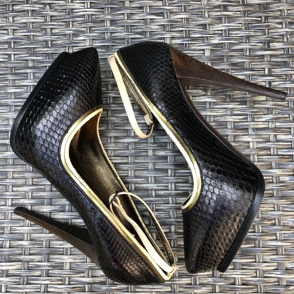 Lanvin Genuine Python Leather Platform Pump 39eu - image 5